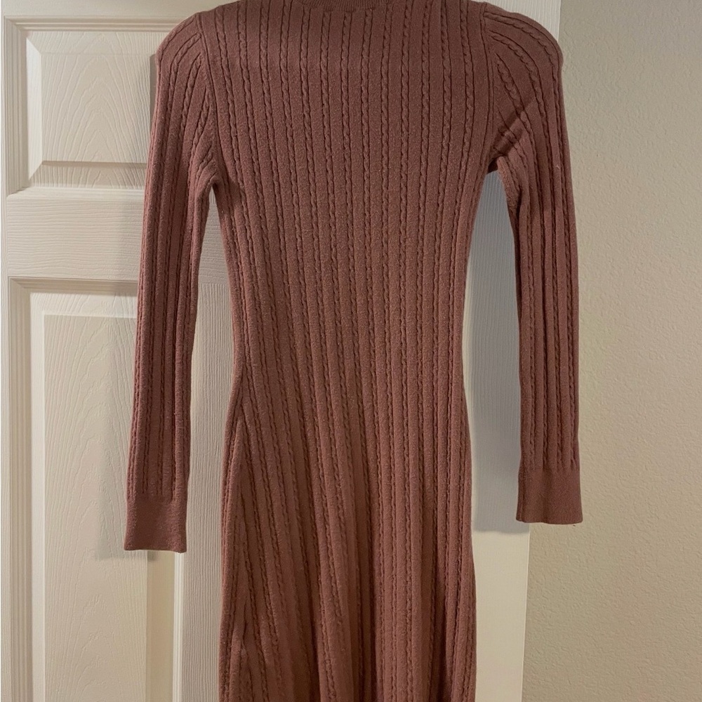 Abercrombie & Fitch Ribbed Sweater Dress XS Tall - Picture 4 of 7